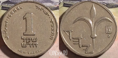 Израиль 1 новый шекель 1994 года, KM# 160a, a067-080