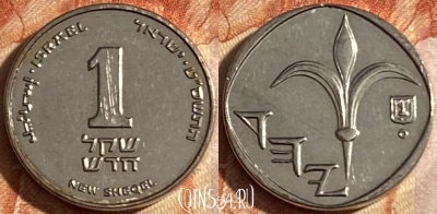 Израиль 1 новый шекель 2009 года, KM# 160a, 158r-003