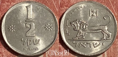 Израиль 1/2 шекеля 1981 года, KM# 109, 463r-043 ♛
