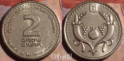 Израиль 2 новых шекеля 2009 года, KM# 433, 148b-057