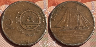 Кабо-Верде 5 эскудо 1994 года, KM# 36, 066s-120