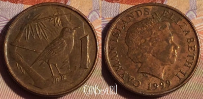Каймановы острова 1 цент 1999 года, KM# 131, 252b-116