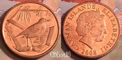 Каймановы острова 1 цент 2008 года, KM# 131, 281b-080