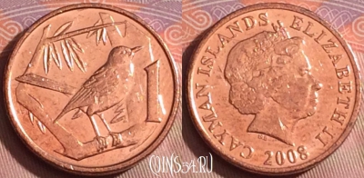 Каймановы острова 1 цент 2008 года, KM# 131, 241k-073