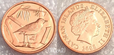 Каймановы Острова 1 цент 2008 года, КМ 131, UNC, 76-045b