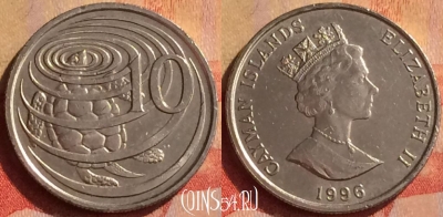 Каймановы острова 10 центов 1996 года, KM# 89a, 330n-055