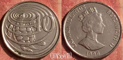 Каймановы острова 10 центов 1996 года, KM# 89a, 402-039