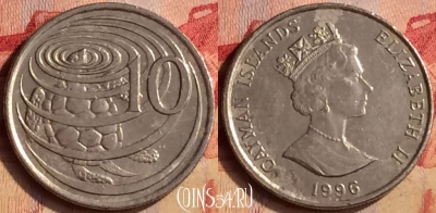 Каймановы острова 10 центов 1996 года, KM# 89a, 403-130
