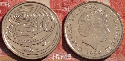 Каймановы острова 10 центов 1999 года, KM# 133, 069c-028