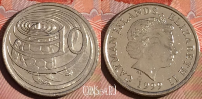 Каймановы острова 10 центов 1999 года, KM# 133, 228a-024