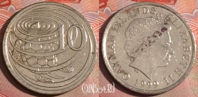 Каймановы острова 10 центов 1999 года, KM# 133, 228a-122