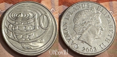 Каймановы острова 10 центов 2002 г., KM# 133, s058s-013