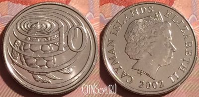 Каймановы острова 10 центов 2002 года, KM# 133, 340i-009