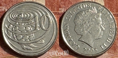 Каймановы острова 10 центов 2005 г., KM# 133, 180s-114