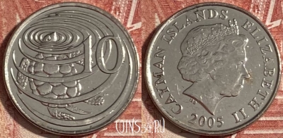 Каймановы острова 10 центов 2005 года, KM# 133, 198r-130