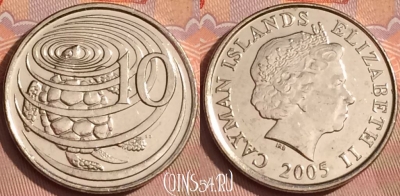 Каймановы острова 10 центов 2005 года, KM# 133, 356k-106