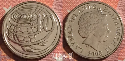 Каймановы острова 10 центов 2008 года, KM# 133, 044h-126