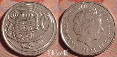Каймановы острова 10 центов 2008 года, KM# 133, 052i-129