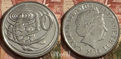 Каймановы острова 10 центов 2008 г., KM# 133, s149t-036