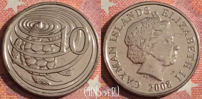 Каймановы острова 10 центов 2008 года, KM# 133, 357-026