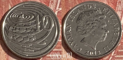 Каймановы острова 10 центов 2013 года, KM# 133, 336r-124