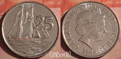 Каймановы острова 25 центов 2008 года, KM# 134, 049i-172
