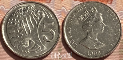 Каймановы острова 5 центов 1996 г., KM# 88a, 495р-029 ♛