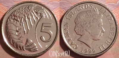 Каймановы острова 5 центов 1999 года, KM# 132, 041i-024