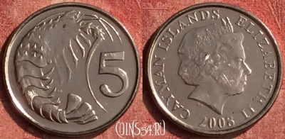 Каймановы острова 5 центов 2008 года, KM# 132, 401-142