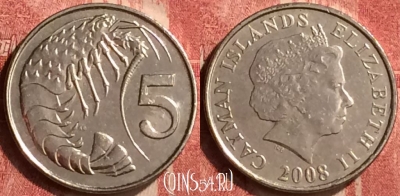 Каймановы острова 5 центов 2008 года, KM# 132, 408-046