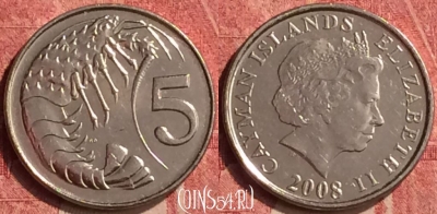 Каймановы острова 5 центов 2008 года, KM# 132, 408-126