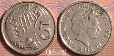 Каймановы острова 5 центов 2013 года, KM# 132, 411-127