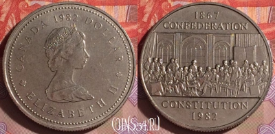 Канада 1 доллар 1982 года, KM# 134, 058i-194