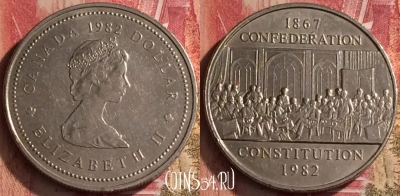 Канада 1 доллар 1982 года, KM# 134, 453o-128