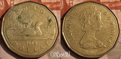 Канада 1 доллар 1989 года, KM# 157, 134s-053