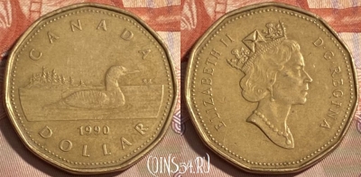 Канада 1 доллар 1990 года, KM# 186, 497р-028 ♛