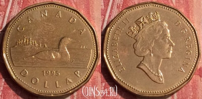 Канада 1 доллар 1995 года, KM# 186, 438-143