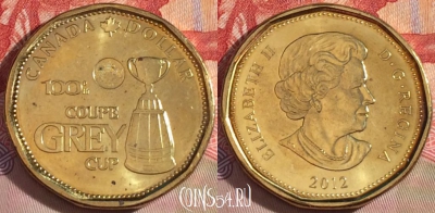 Канада 1 доллар 2012 года, KM# 1295, UNC, 268-009
