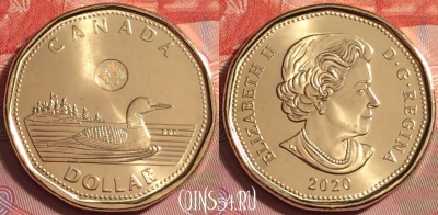 Канада 1 доллар 2020 года, KM# 1255, UNC, 176k-012
