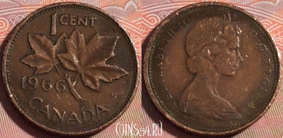 Канада 1 цент 1966 года, KM# 59, 112b-113