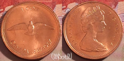 Канада 1 цент 1967 года, KM# 65, UNC, 269-081