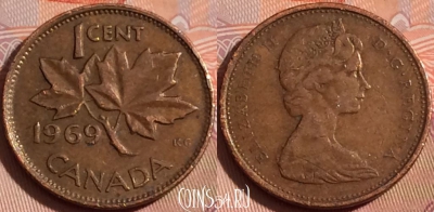 Канада 1 цент 1969 года, KM# 59, 117b-032
