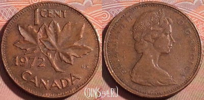 Канада 1 цент 1972 года, KM# 59, 112b-111