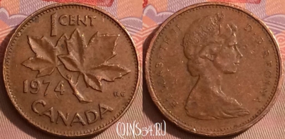 Канада 1 цент 1974 года, KM# 59, 082j-132