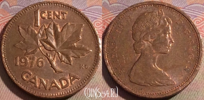 Канада 1 цент 1976 года, KM# 59, 144b-139