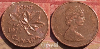 Канада 1 цент 1977 года, KM# 59, 074c-060