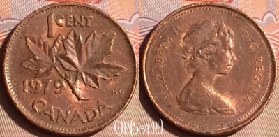 Канада 1 цент 1979 года, KM# 59, 446-004