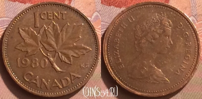 Канада 1 цент 1980 года, KM# 127, 080o-083
