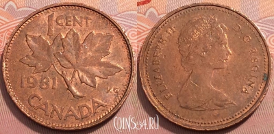Канада 1 цент 1981 года, KM# 127, 249-104