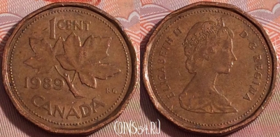 Канада 1 цент 1989 года, KM# 132, 112b-130